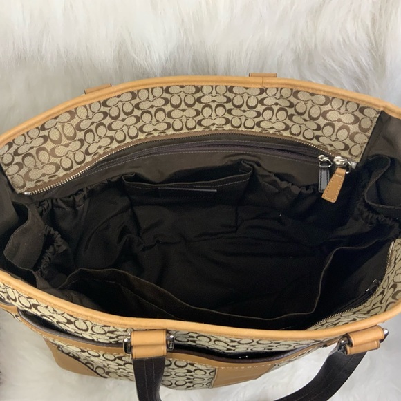 Coach Khaki Signature Multi-functional Tote bag (EUC) - Picture 12 of 17